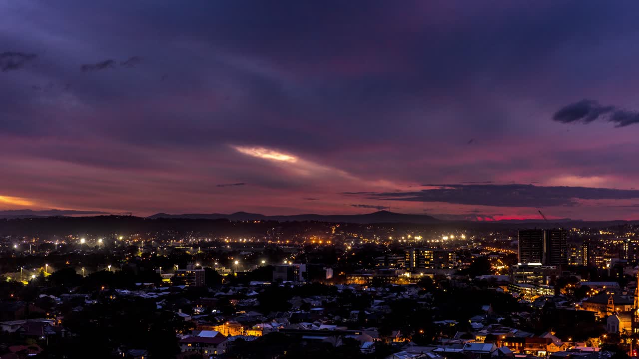 Timelapse Sunset Over Newcastle Australia