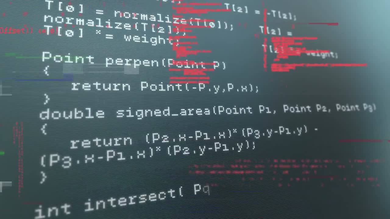 Digital animation of multiple screens with data processing against blue background