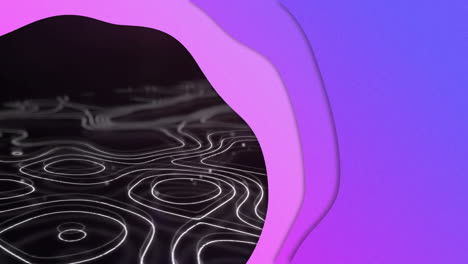 pantalla rosa y púrpura que revela líneas blancas
