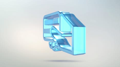 el icono de la tarjeta de plástico está hecho de vidrio. icono de tarjeta de plástico giratorio transparente con canal alfa de color azul verde. símbolo de bucle sin costuras figura 3d