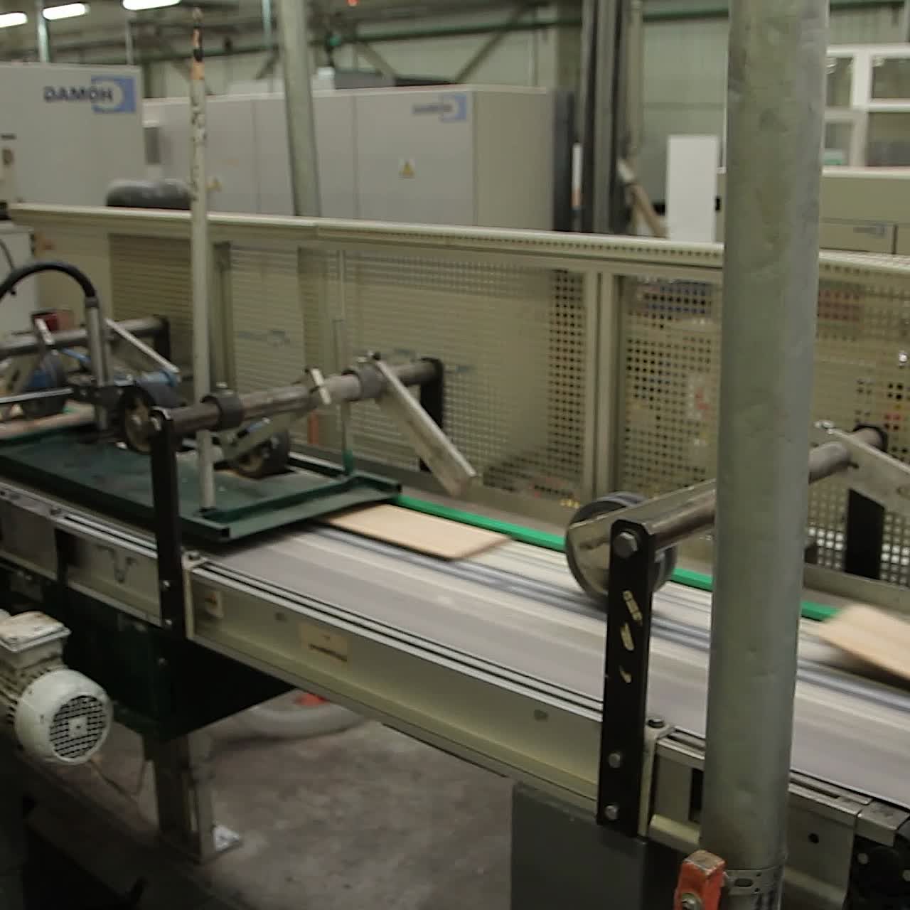 Parquet production. Industrial factory.