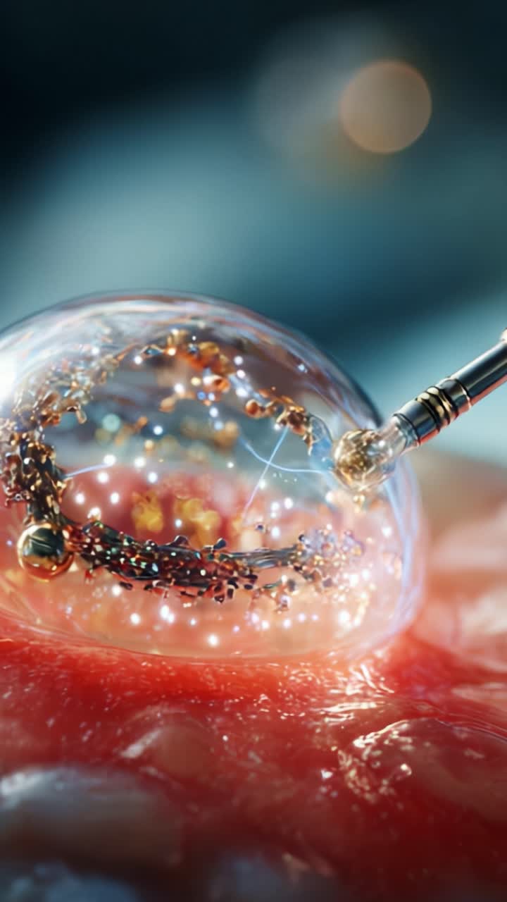 Mesmerizing Macro View of a Colorful Bubble on a Vibrant Surface Showcasing Intricate Details and Captivating Reflections in Rich Textures