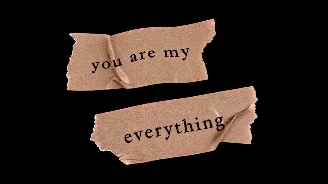 Textured brown tape strips animation isolated asset, transparent 4K video, alpha channel, ProRes