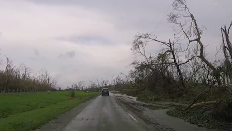 driving in the highway two days after hurricane maria destroyed puerto rico