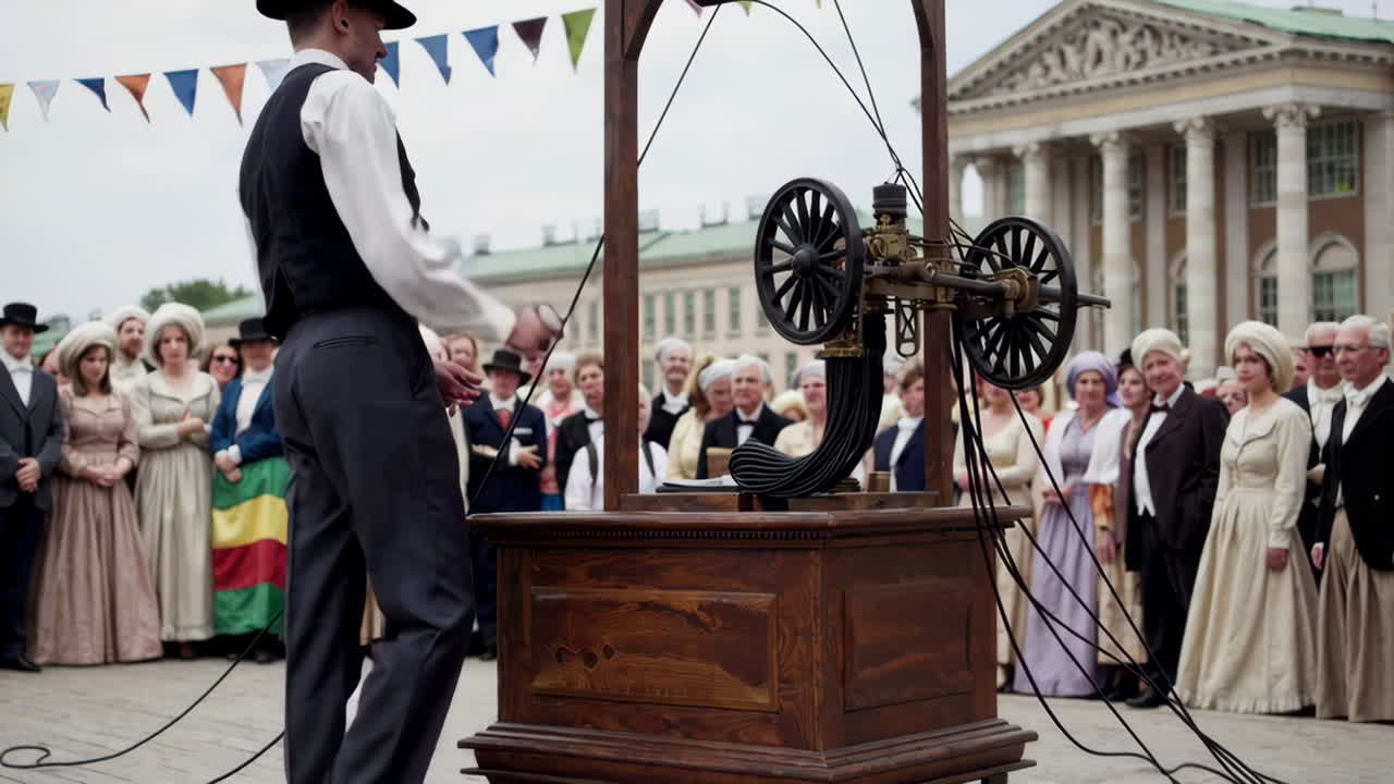 Historical Reenactment in a Public Square