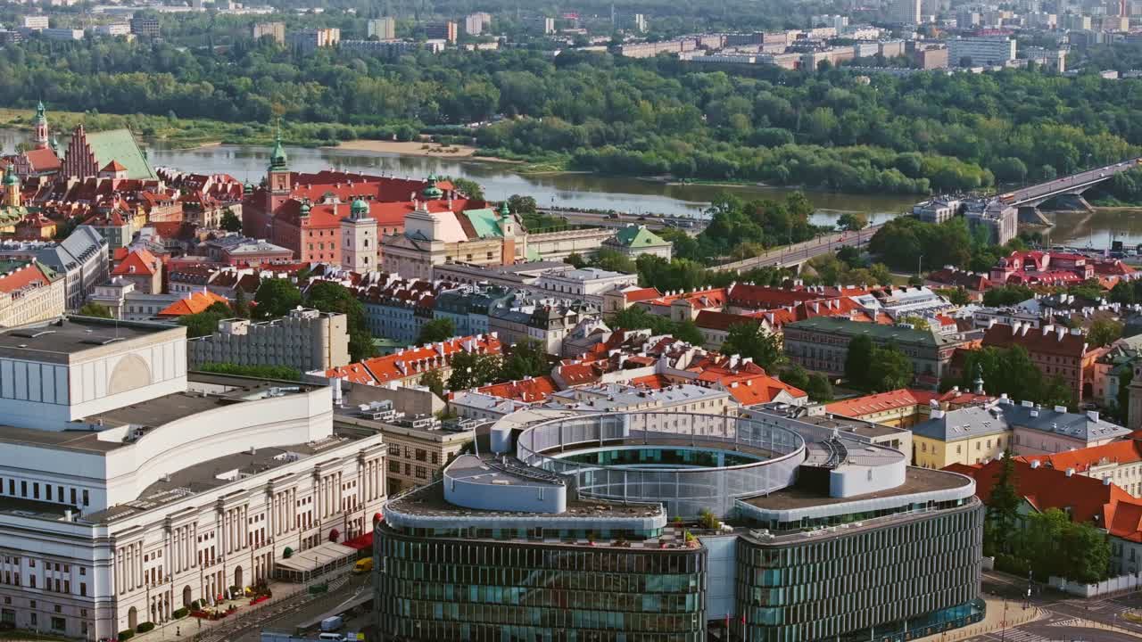 Warsaw urban skyline with old and modern contrasts reflects civic challenges