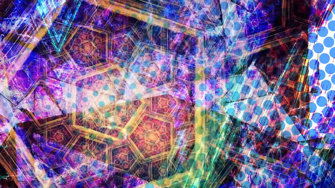 생생한 강렬한 폴카 점과 상세한 거칠고 대조적인 미세한 선 - 4k 원활한 루프 모션 배경 애니메이션