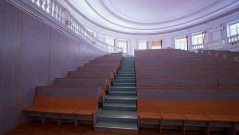 an empty lecture hall in a university. interior of contemporary lecture theater in university campus