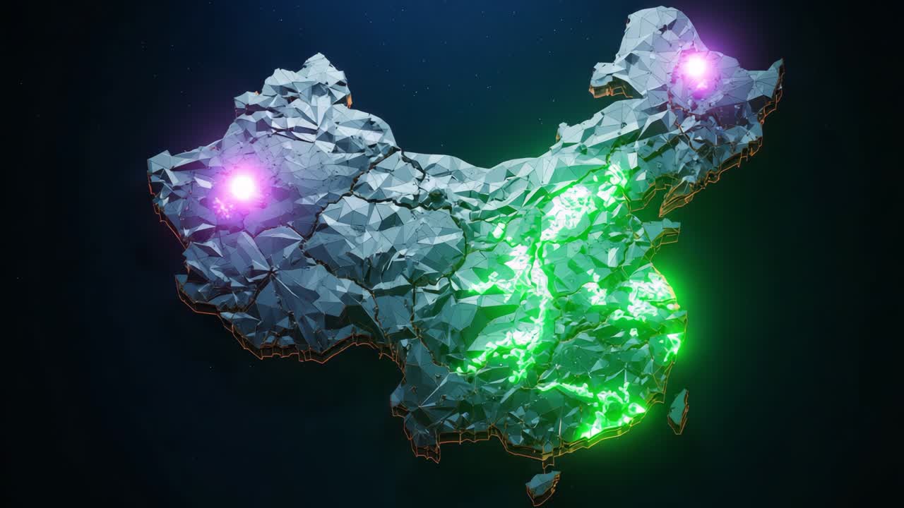 Neon China Map