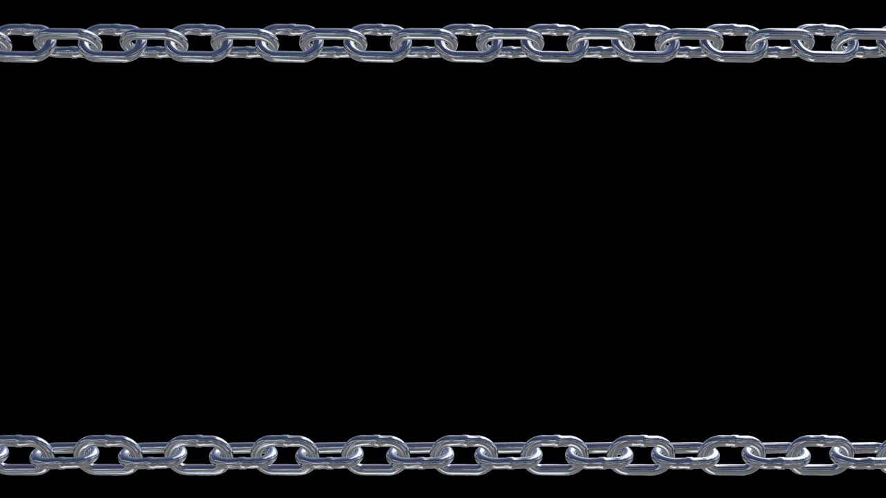 금속 체인 링크 연결 루프 애니메이션