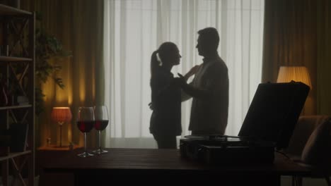 romantic evening dance at home