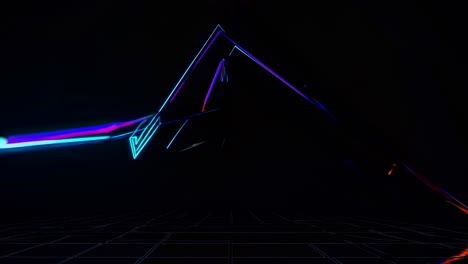 nền trừu tượng hình học neon