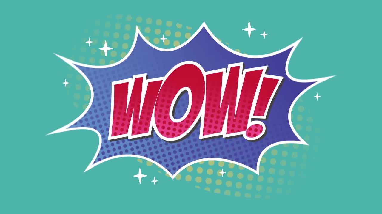 다른 배경에 5 개의 만화 옵션 텍스트의 애니메이션