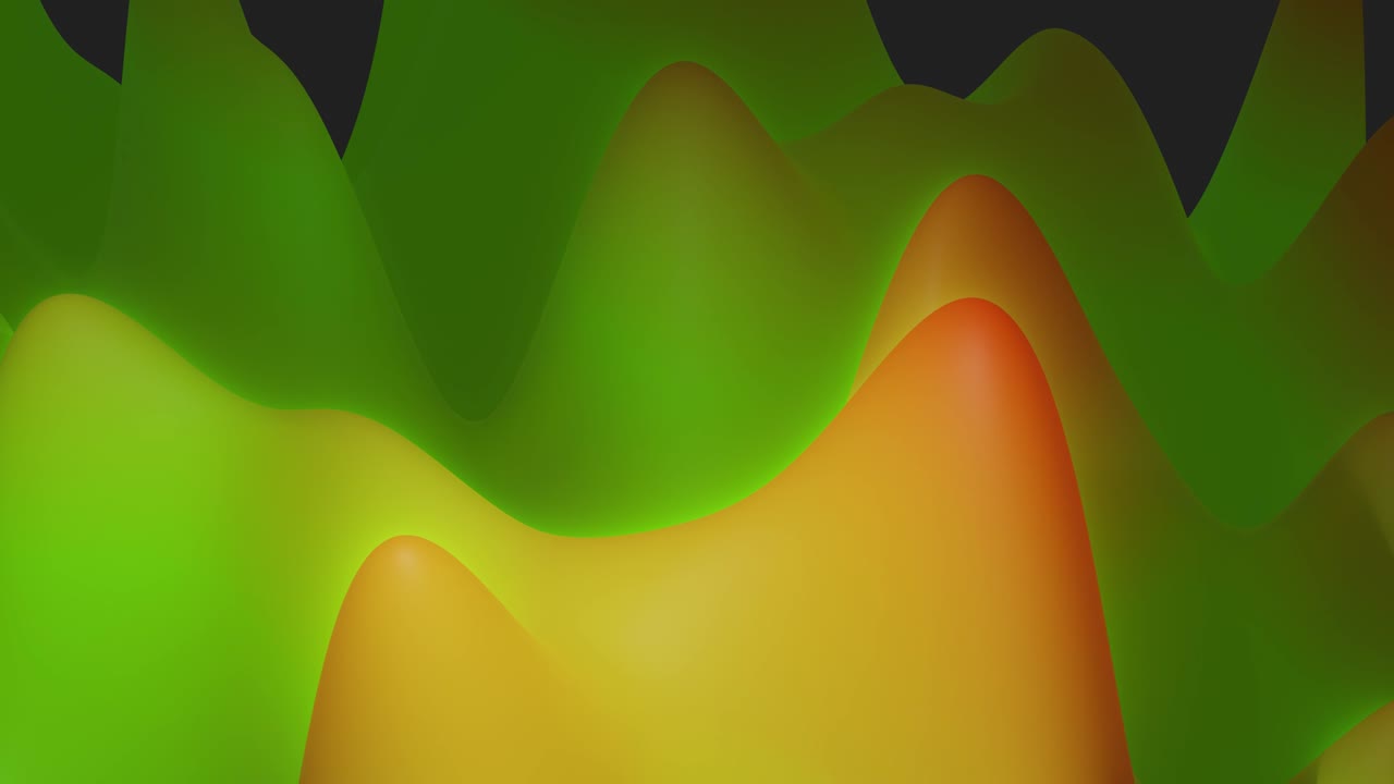 gradientes verdes amarillos líquidos abstractos, superficie de brillo interior como el paisaje. animación de bucle sin costuras de 4k. hermosos gradientes de color como fondo ondulado líquido abstracto. 2
