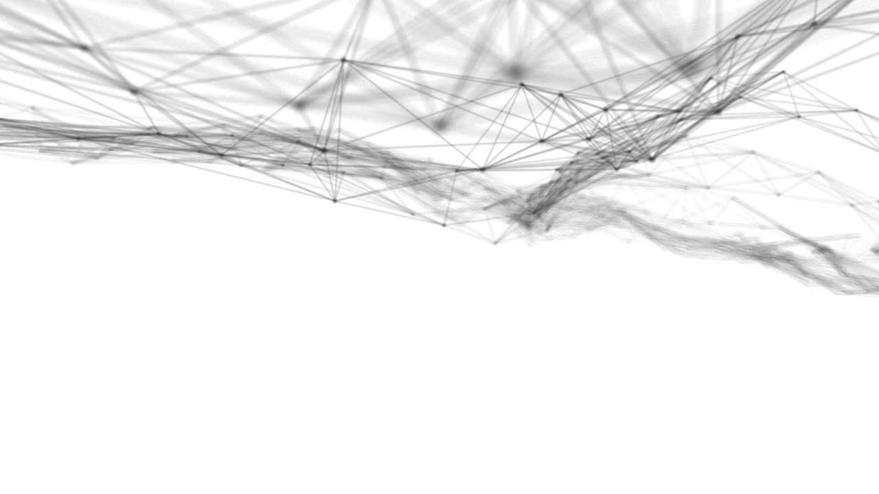 Plexus fantasy abstract technology. Abstract geometric background with moving lines, dots and triangles. Science. Medicine and technology. Loop animations