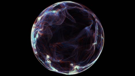 abstract particle sphere, science background.virtual flow big binary data visualization.