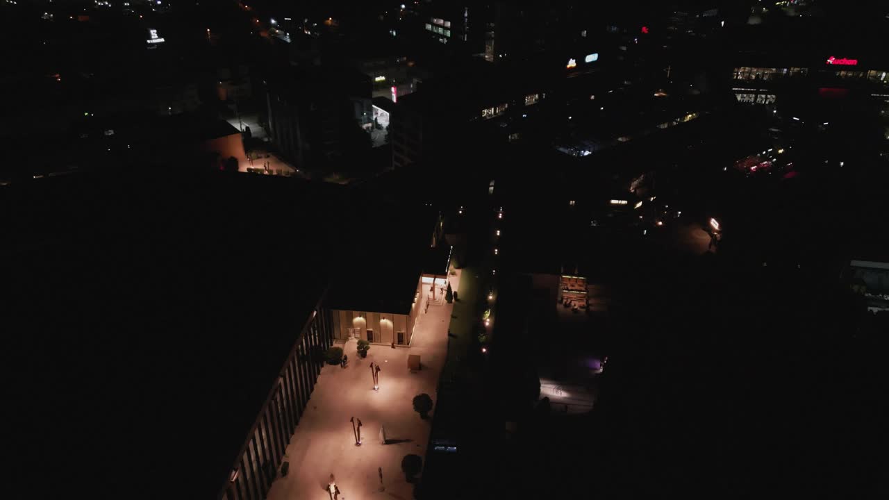 college town of Lasi, Romania at night