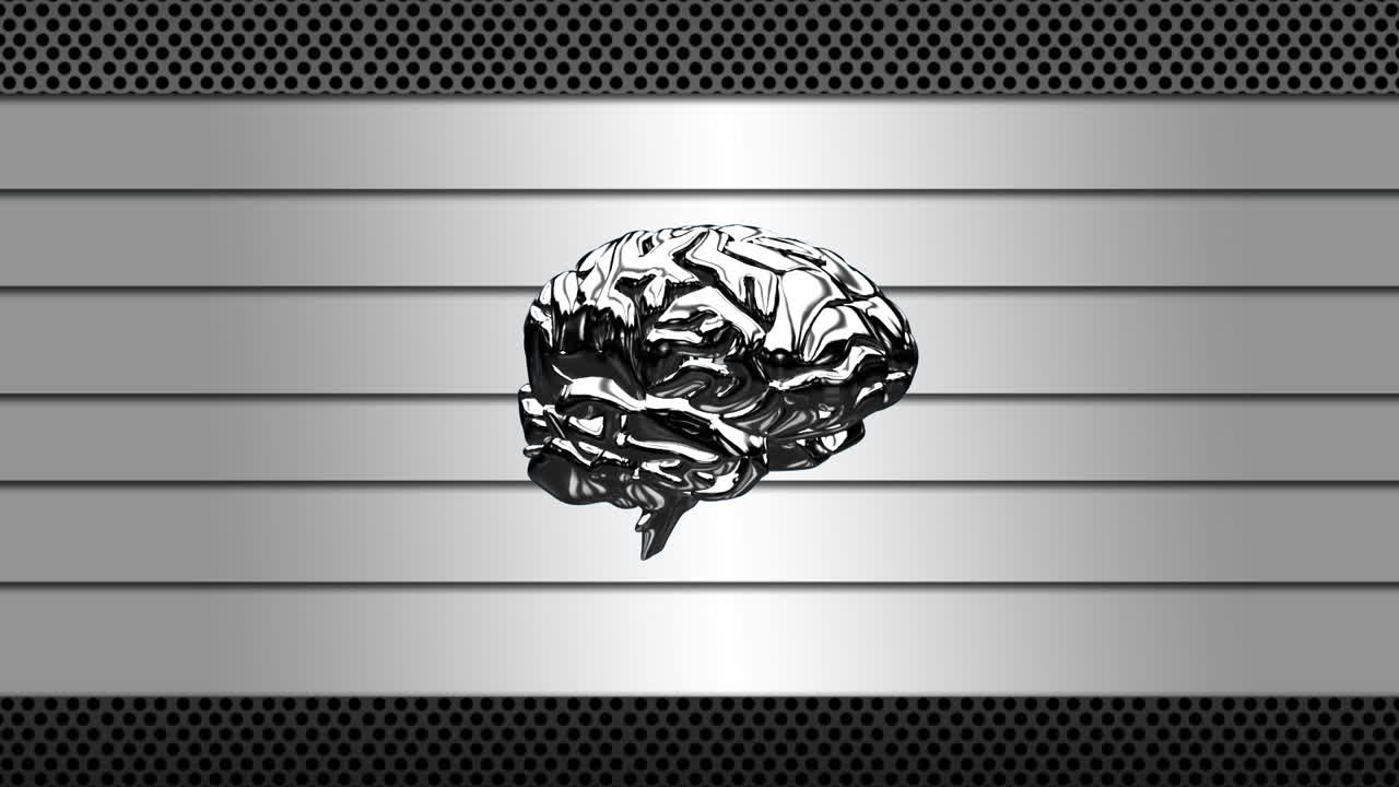 animación de un cerebro humano moviéndose en líneas horizontales