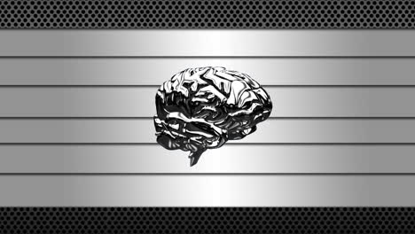 animation of a human brain moving on horizontal lines