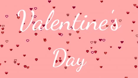 Valentines-Day-text-with-hearts-on-pink-background