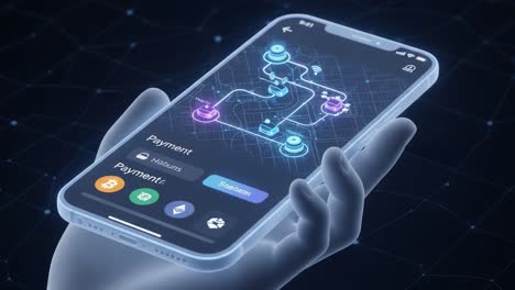 a glimpse into digital transactions: exploring the sophisticated interface of a smartphone payment application with cryptocurrency options