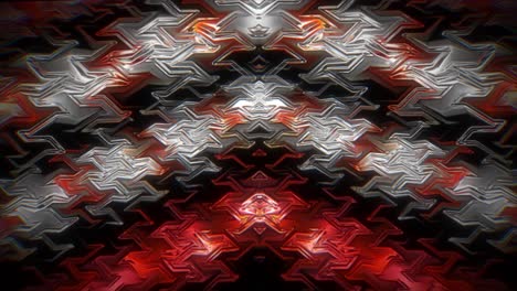 abstract geometric pattern with red, white and black colors