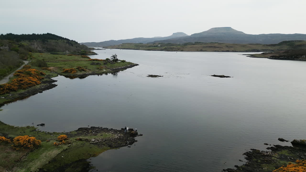 스코틀랜드 레이크 마운틴 리 드론 4k