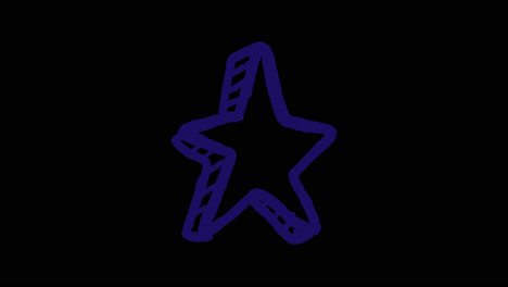 purple star drawing