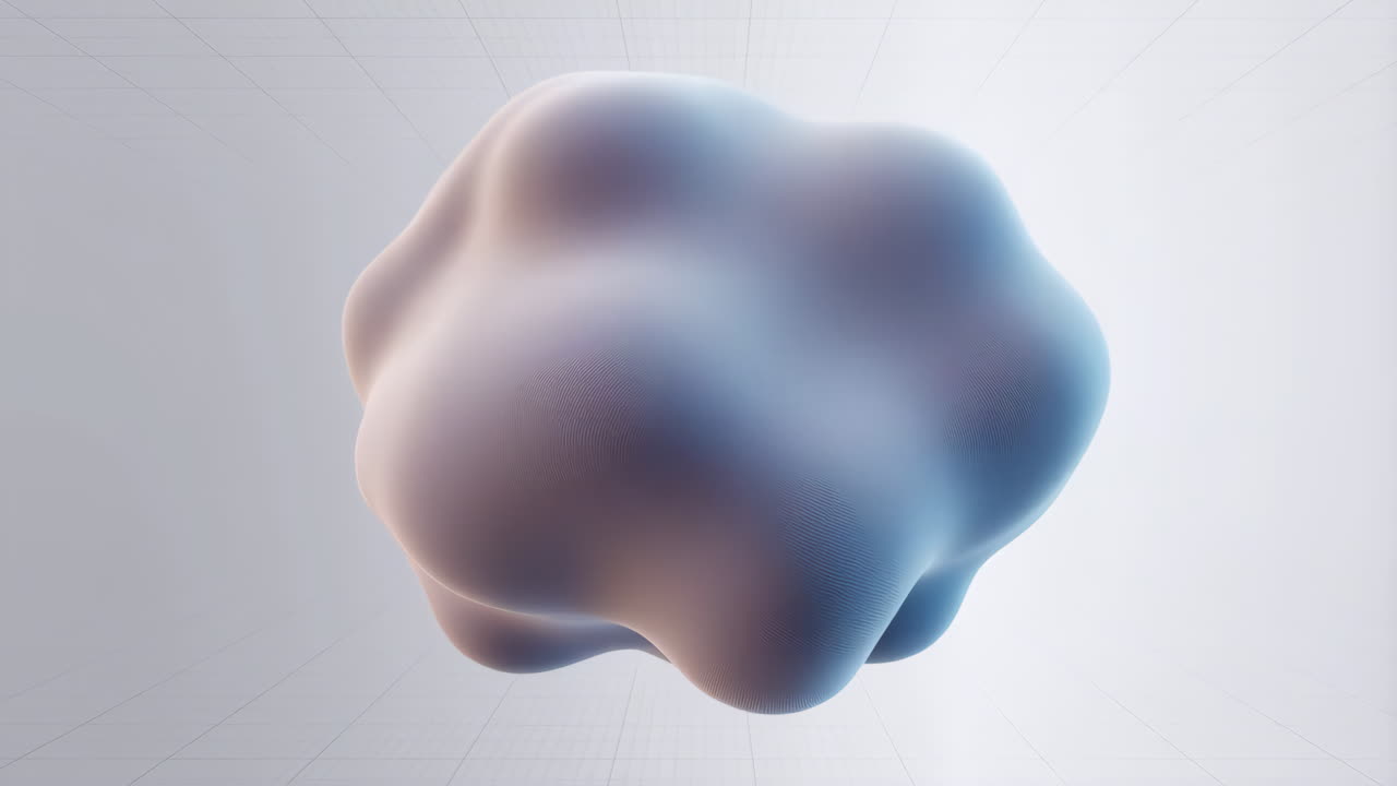 Abstract Organic Fluid Blob 3D Render