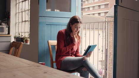 morning coffee for woman happy at home in trendy loft apartment