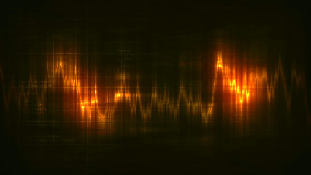 Abstract Glowing Waveform Graphic