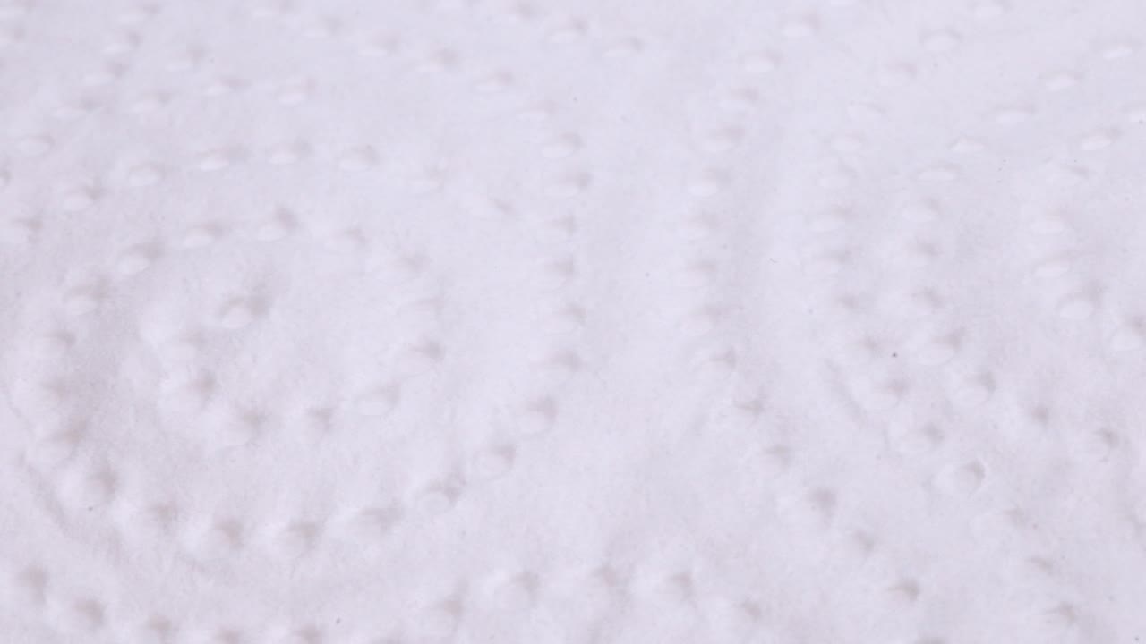 superficie de una servilleta de papel, tejido o servilleta, toma macro en 4k