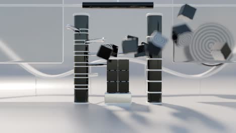 instalación futurista abstracta