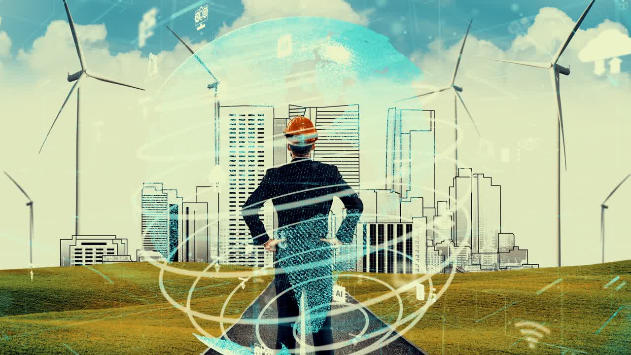 ciudad verde respetuosa con el medio ambiente para un desarrollo sostenible inventivo