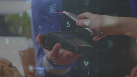 cashier scanning a bar code from a phone 4k