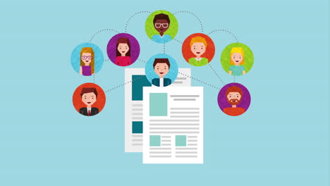 trabajo en equipo y solicitudes de empleo