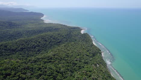 澳洲北昆士蘭州cape tribulation的daintree國家公園的熱帶森林和天堂海灘