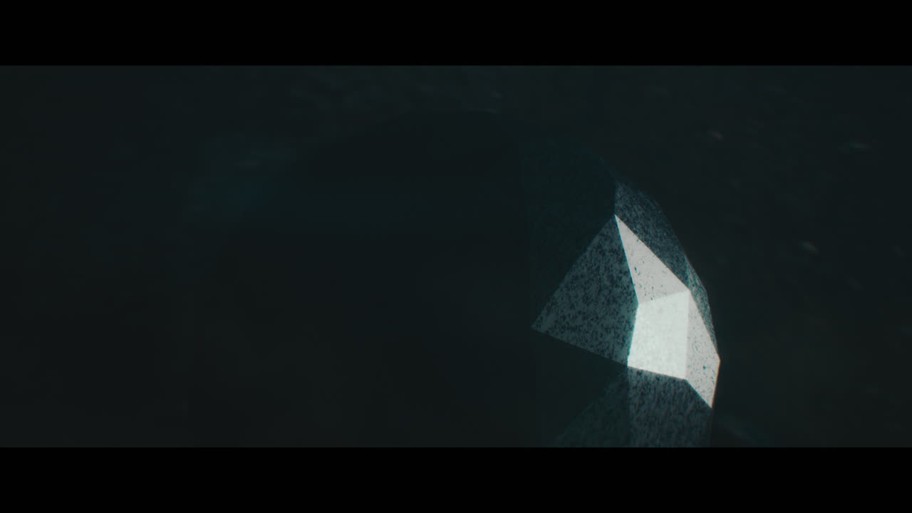 Alien planet desert landscape at night with strange sphere-shaped buildings