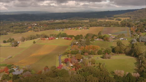 adelaide hills aerial in autumn