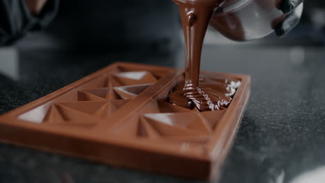 making chocolate triangles
