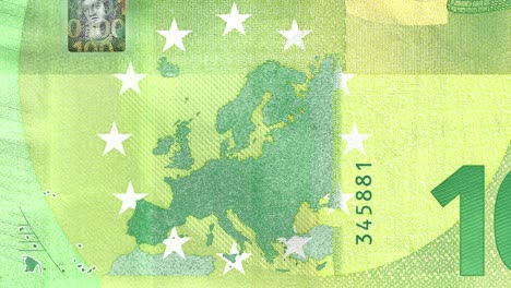 Close up, loopable, 100 euro bill animation.