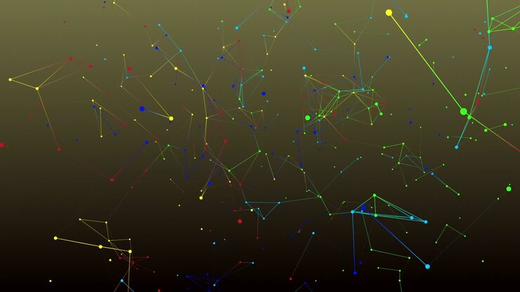 absract geometry background with lines and dots