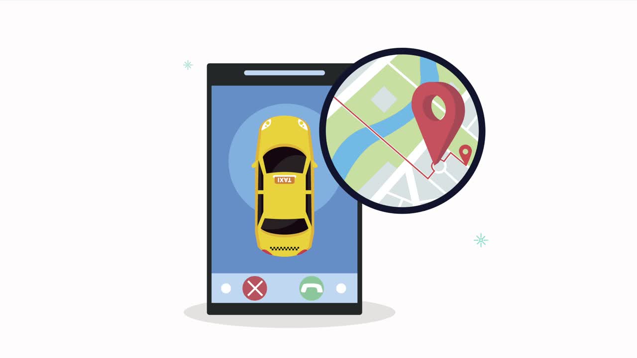 servicio de taxi en tecnología de teléfonos inteligentes