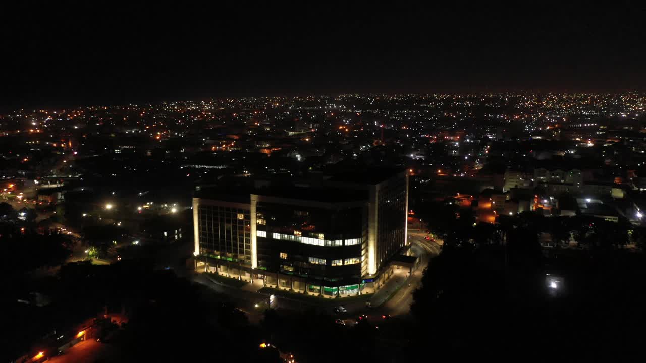 Aerial shot of a breathtaking landscape at night_2