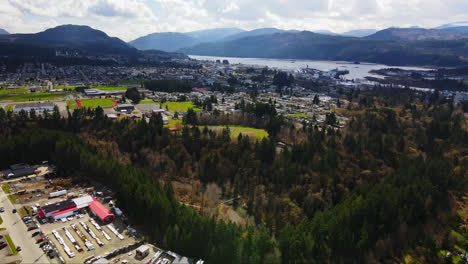 scenic city of port alberni on vancouver island in british columbia, canada