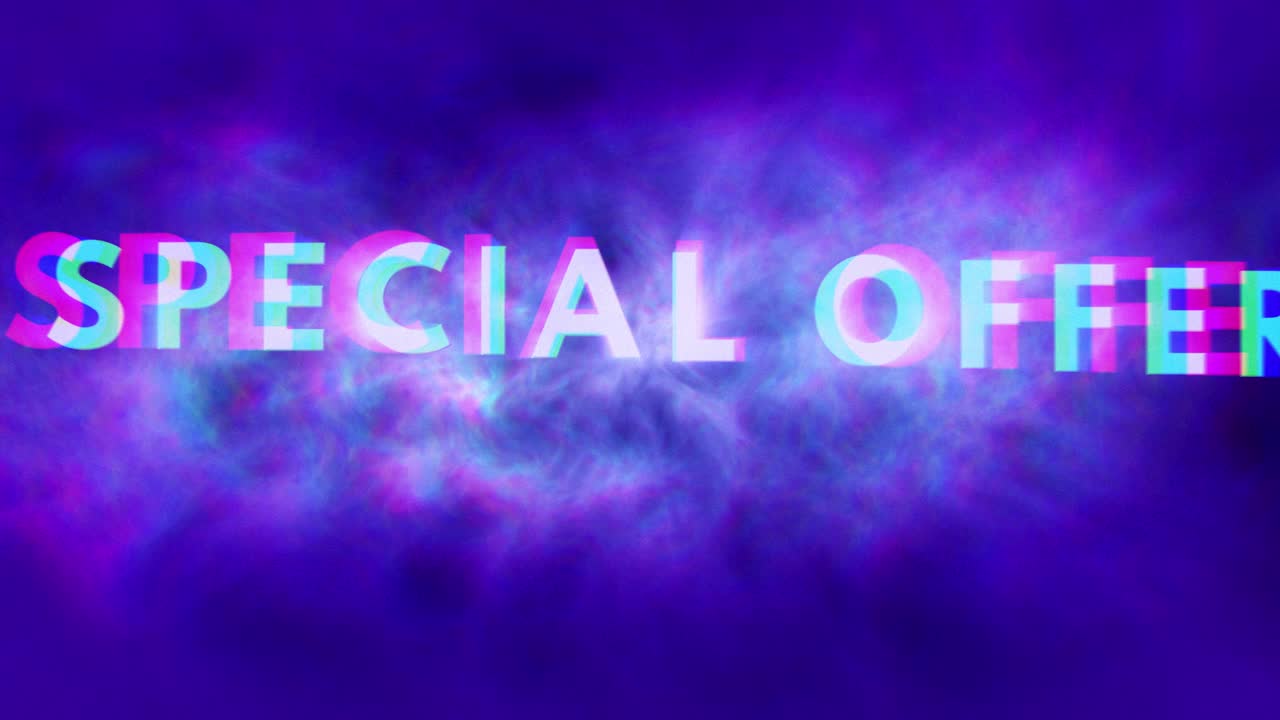 Oferta especial, mensaje de texto de producto de comercio electrónico