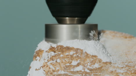 drilling into a stone