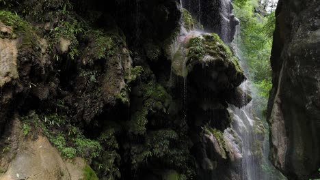 hidden waterfall paradise aerial 4k footage of umbrella waterfall, pakistan