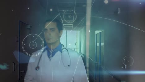 Animación-Del-Procesamiento-De-Datos-Sobre-Un-Médico-Caucásico