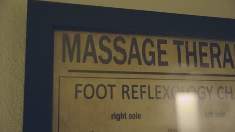 a detailed image of a massage therapy board is being shown in close-up view